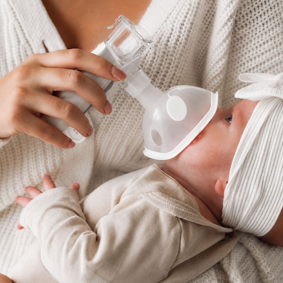 Kidsmed MeshPlus MESH-inhalaattori NaCl-fysiologisen suolaliuoksen kanssa